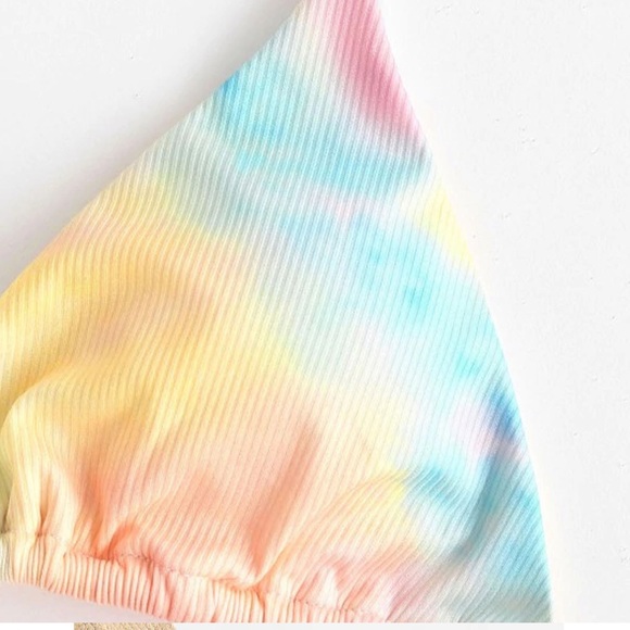 Sunny Secrets Tie Dye Textured String Bikini - Picture 4 of 6